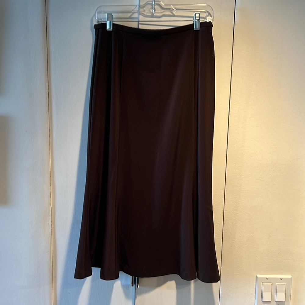 Brown Flared Skirt.